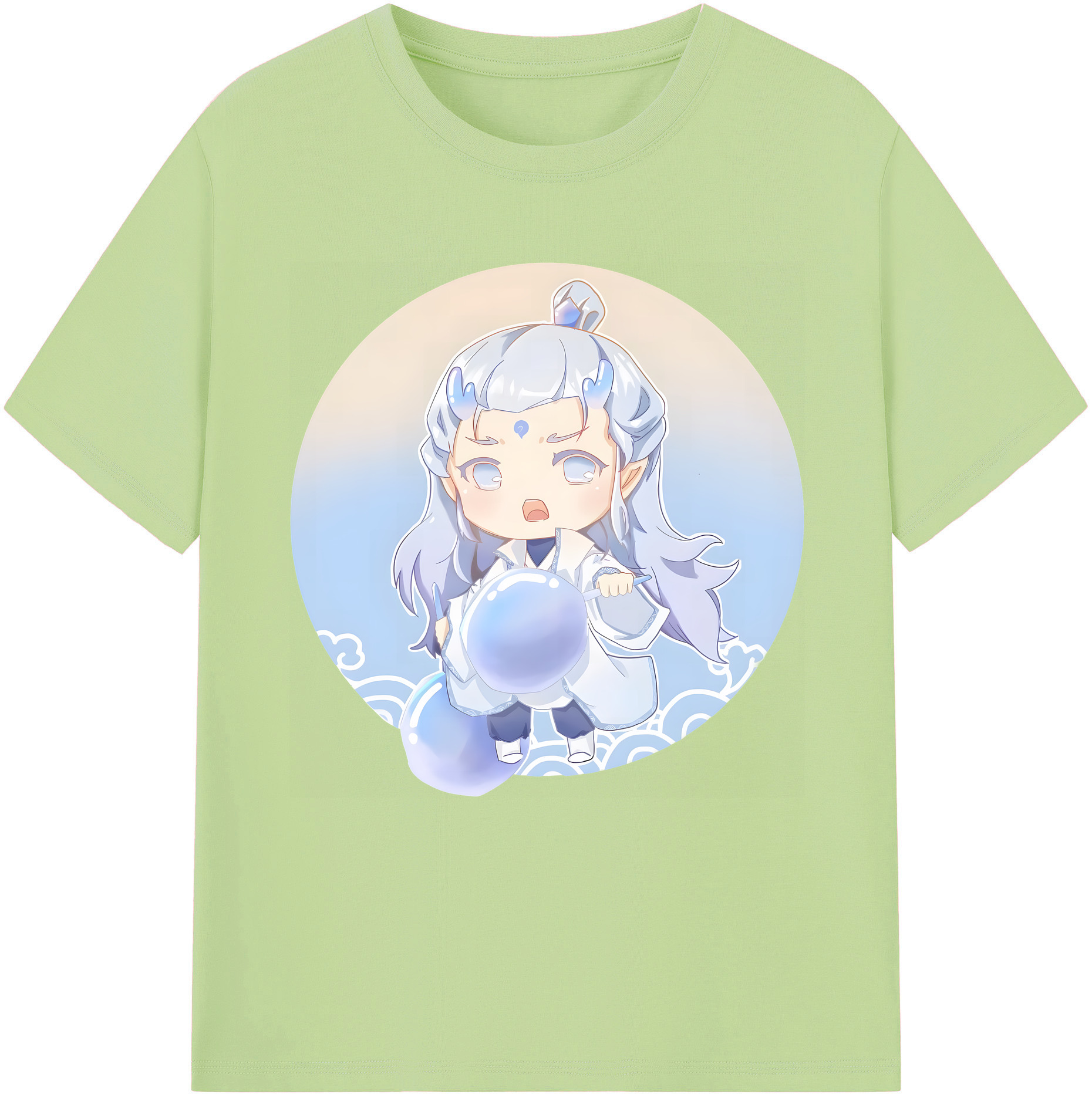 （画像用） Ne Zha 2 ナタ 魔童の大暴れ 綿100％半袖Tシャツ（フロントプリント）